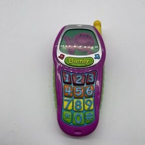 Barney the Purple Dinosaur Talking Musical Light Up Toy Cell Phone Untested